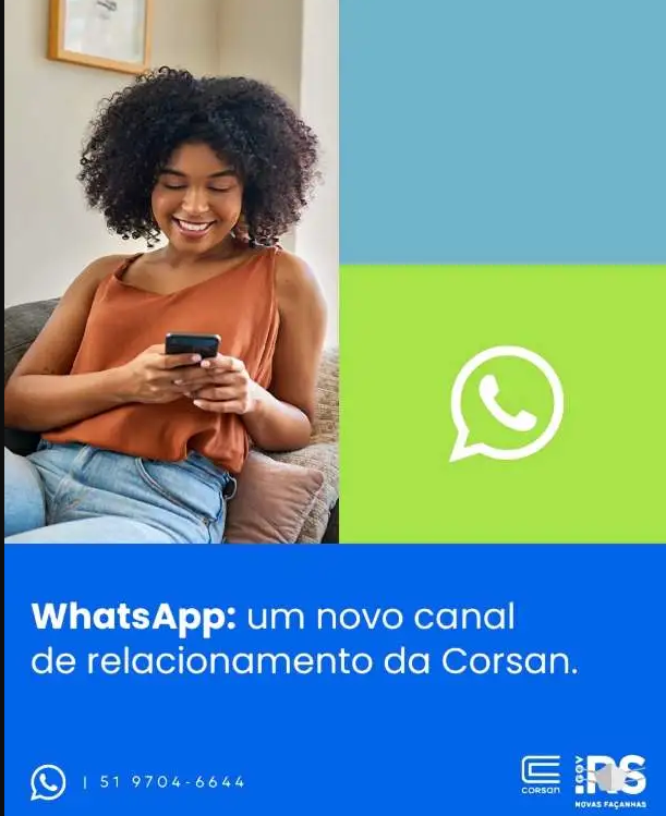 Corsan disponibiliza no WhatsApp 2ª via e código de barras da fatura -  CORSAN