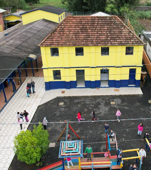 A Escola Marçal Ramos, no município de Caraá, já está com suas obras concluídas.