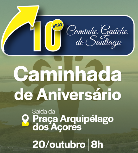Celebração de 10 anos do Caminho Gaúcho de Santiago acontecerá no domingo