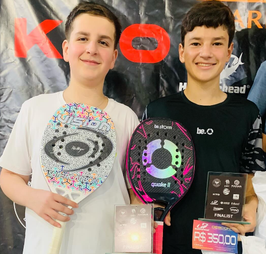 Cássio (Poa) e osoriense Davi foram vice-campeões na Sub-14 Masculina.