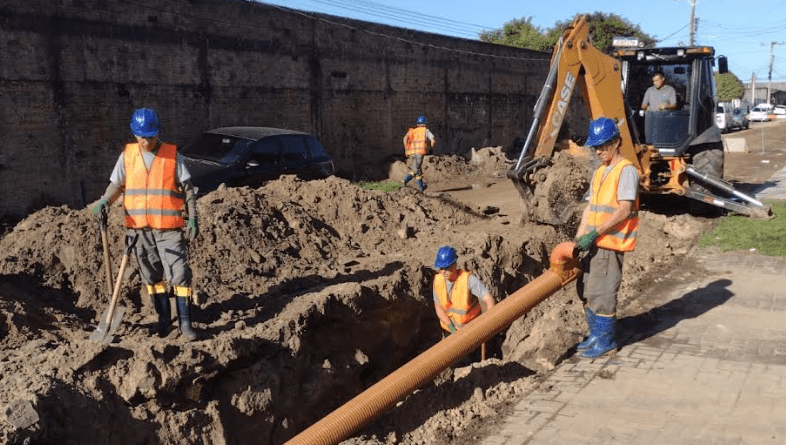 Obra está sendo realizada no bairro Courhasa, no município de Imbé.