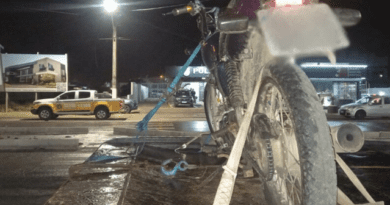 Motocicleta confiscada em Imbé estava sem o número do chassi.