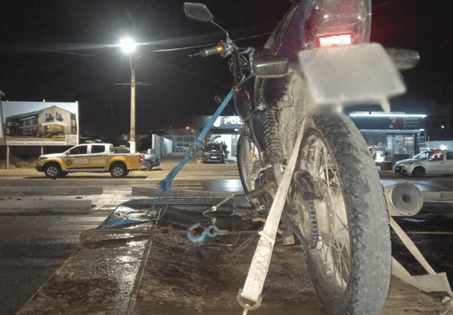 Motocicleta confiscada em Imbé estava sem o número do chassi.