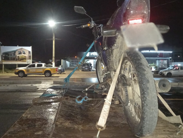 Moto é apreendida na Interpraias
