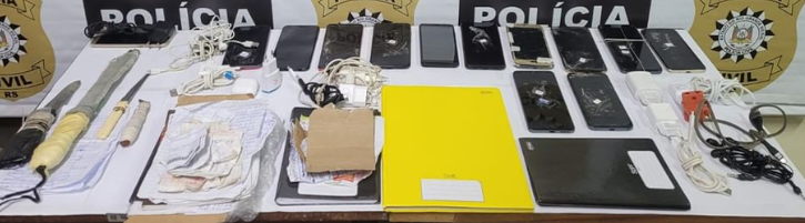 Operação apreende facas e celulares no presídio de Osório