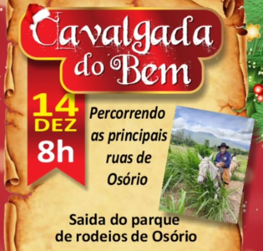 Cavalgada do Bem acontecerá no sábado