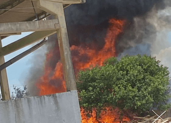 Central de Transbordos de Osório pegou fogo em novembro de 2024.