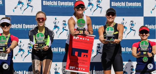 Pódio dos 12km na categoria Geral Feminina.