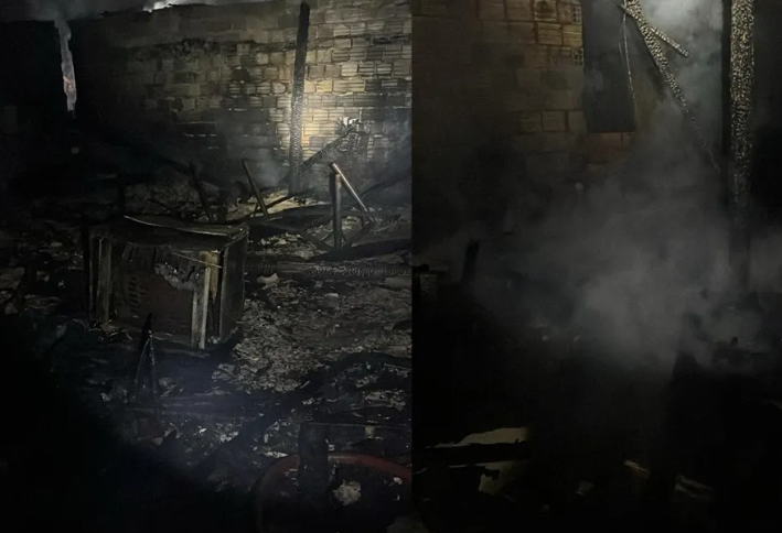 Quatro residências ficam destruídas durante incêndio em Capão