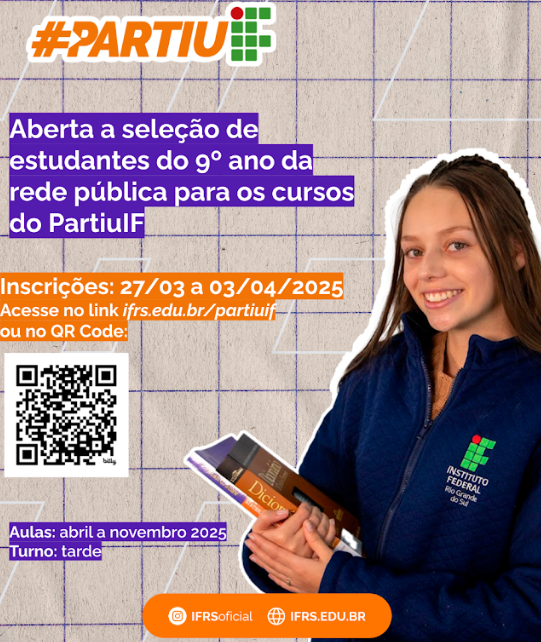 Inscrições para PartiuIF vão até esta quinta-feira