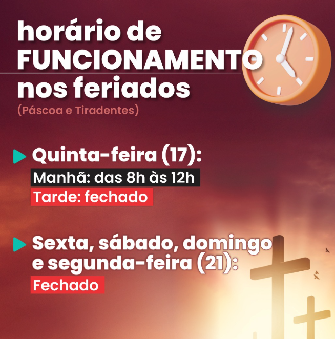 Repartições Públicas sofrerão alteração no horário de funcionamento durante feriadão