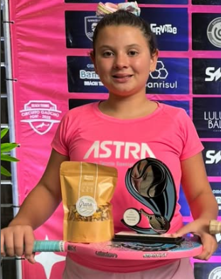 Alice conquistou título e vice-campeonato, ambos na categoria Sub-12 Feminina.