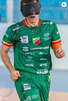 Atleta osoriense marcou o gol da vitória da sua equipe na estreia da Liga Nacional de Futebol de Cegos.