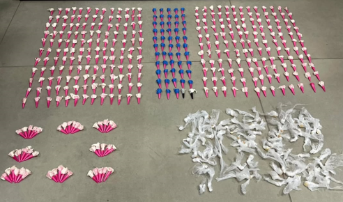Policiais apreenderam 465 porções de entorpecentes durante Operação Plano Tático.