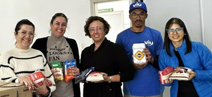 Alimentos entregues ao Cras de Santo Antônio da Patrulha.