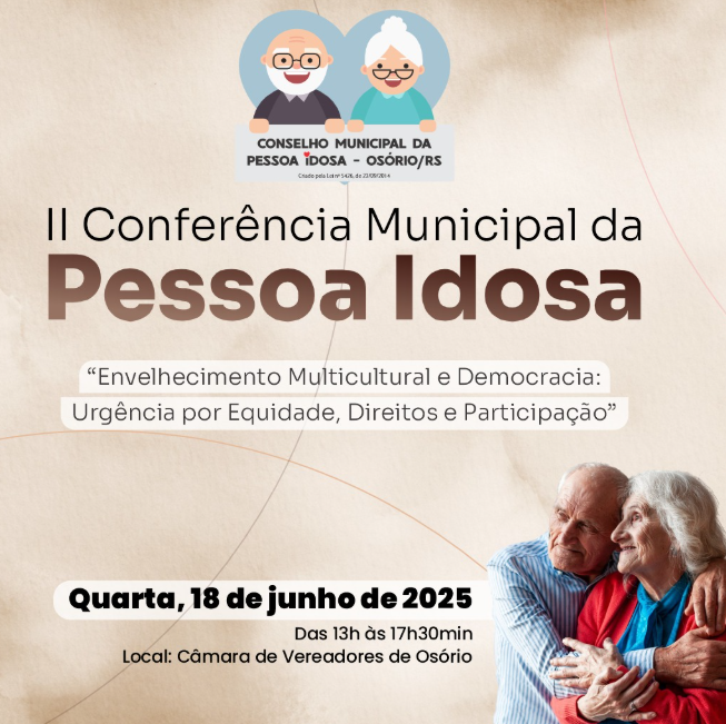Câmara de Vereadores receberá Conferência Municipal da Pessoa Idosa
