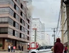 Incêndio atinge apartamento no Litoral