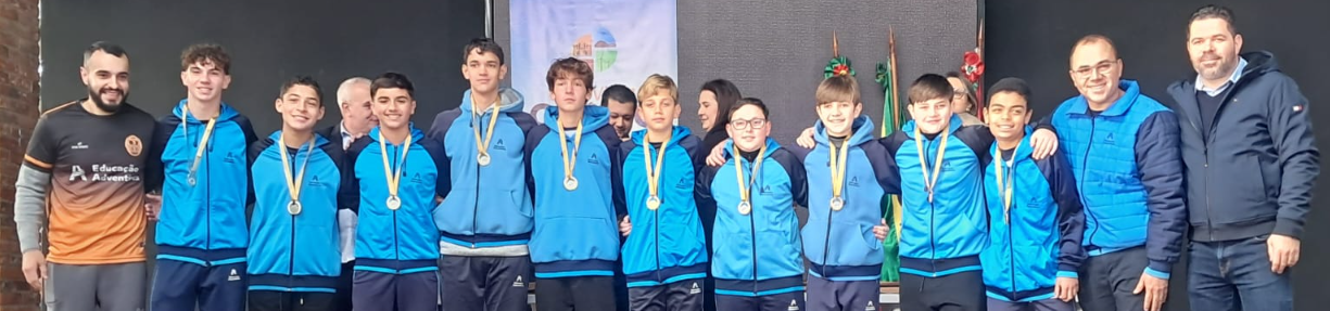 Adventista foi a Escola campeã no Vôlei Infantil Masculino dos Jogos Escolares de Osório.