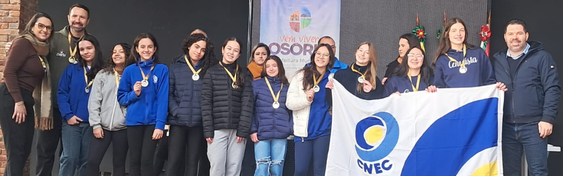 Colégio Marquês foi o grande campeão no Vôlei Infantil Feminino dos Jogos Escolares de Osório.