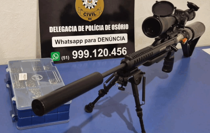 Arma e munições são apreendidas durante ação da Polícia
