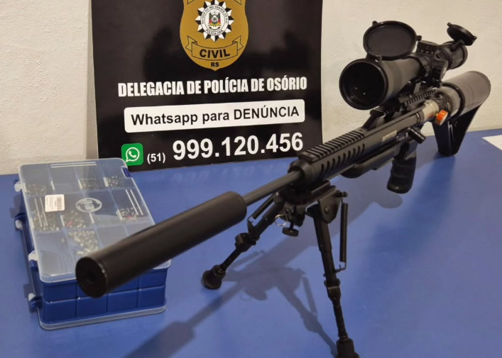 Arma e munições são apreendidas durante ação da Polícia
