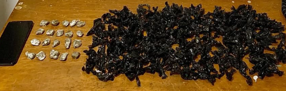 Homem foi preso em posse de celular e aproximadamente 250 porções de drogas.