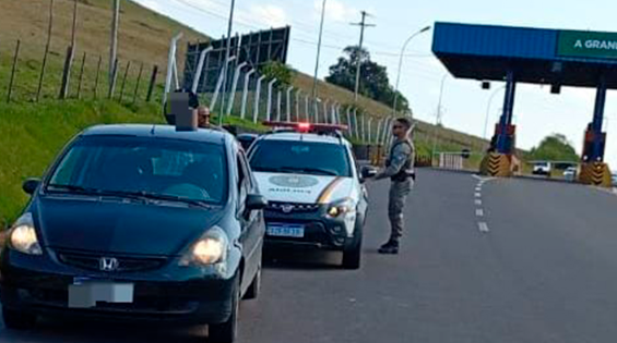 Idoso foi preso na praça de pedágio da ERS-474, em Santo Antônio da Patrulha.