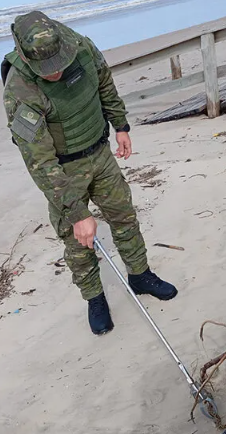 Patram captura cobra em praia