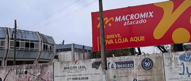 Unidade do Macromix será construída no antigo campo do Sul Brasileiro.