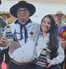 Gilnei e Eduarda Cunha (Mathias Velho) venceram a prova de Laço Pai e Filha +12 anos.