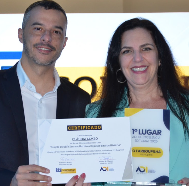 1º lugar - Jornal O Farroupilha (Farroupilha): Projeto Insulife escreve um novo capítulo em sua história.