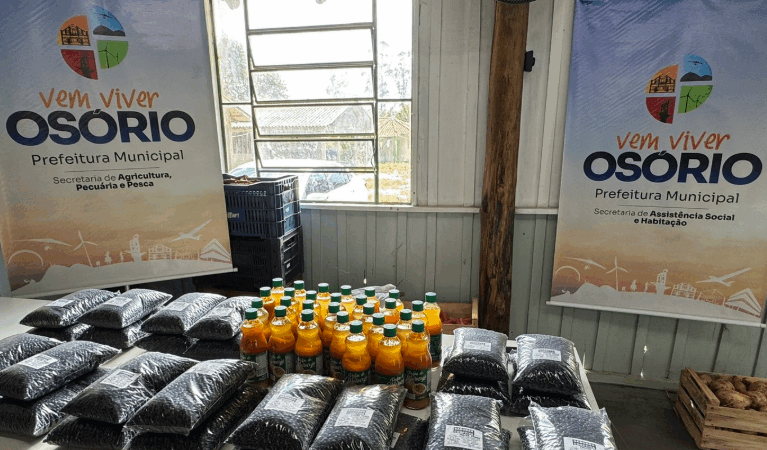 Aldeia Sol Nascente recebe kits de alimentos