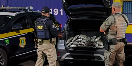 PRF apreende cerca de 7,5 quilos de drogas