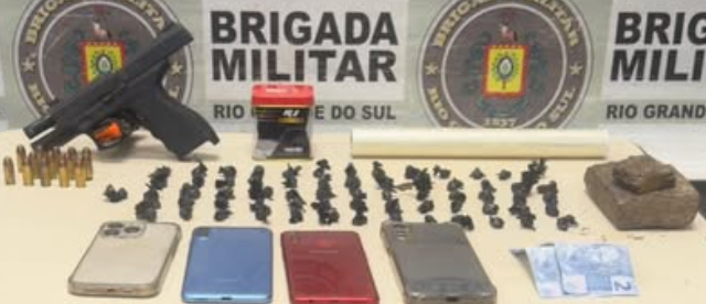 Criminosos são presos e adolescente é apreendido por tráfico de drogas