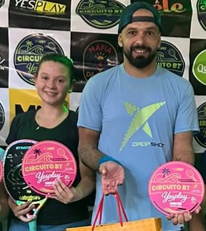 Alice e Taisson foram campeões da Mista C em Porto Alegre.