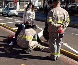 Mulher foi socorrida por agentes do CBM. (CRÉDITO: Divulgação)